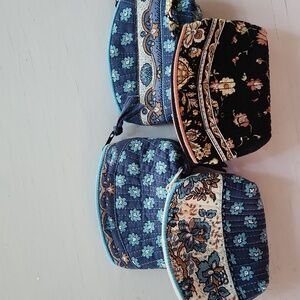 Floral "French Style" Quilted Pouches Set of 4